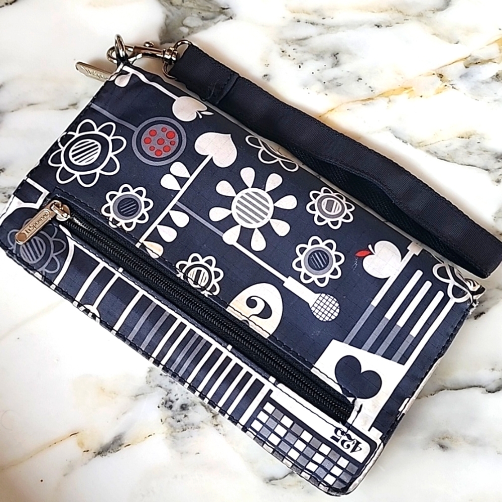 Lesportsac Musical Black and White Clutch - Picture 2 of 12